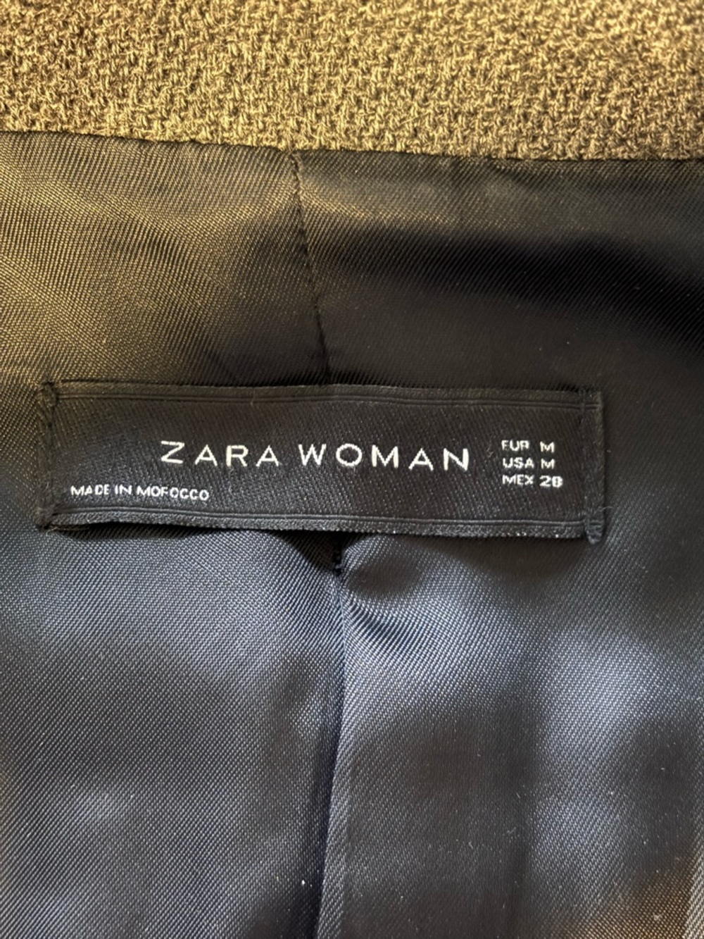 Zara Woman Gray Wool-Blend Double Breasted Pea Coat Women’s Size Medium - Picture 4 of 9
